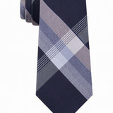 Kenneth Cole Reaction Men's Parkway Slim Plaid Tie Black Size Regular