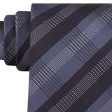Kenneth Cole Reaction Men's Slim Plaid Tie Black Size Regular