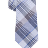 Kenneth Cole Reaction Men's Turning Point Plaid Slim Tie Gray One Size