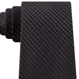 Kenneth Cole Reaction Men's Slim Fine Metallic Grid Tie Black Size Regular