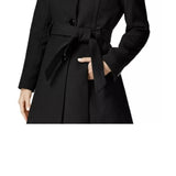 Madden Girl Juniors' Belted Skirted Coat Black Size Medium