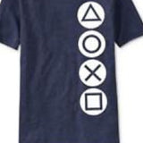Ripple Junction Men's Playstation Buttons Graphic T-Shirt Blue Size Small