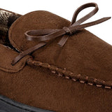 Gold Toe Men's Tie Moccasins Dark Beige Size Medium