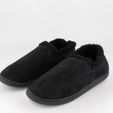 Gold Toe Men's Twin Gore Faux-Suede Slippers Black Size 9