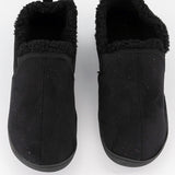Gold Toe Men's Twin Gore Faux-Suede Slippers Black Size 9