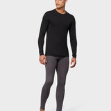 32 Degrees Men's Base Layer Crew Neck Shirt Black