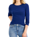 Planet Gold Junior's Long Sleeve T-Shirt Navy Size X-Large