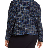 Calvin Klein Plus Size Tweed Jacket  Blue size 22