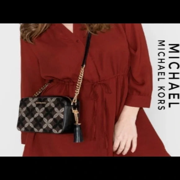 Michael Kors Crossbody Md Camera Bag Black/silver
