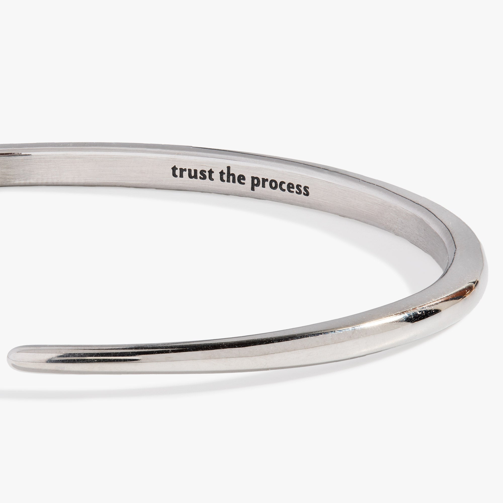 “trust The Process” Open Tusk Cuff Bracelet