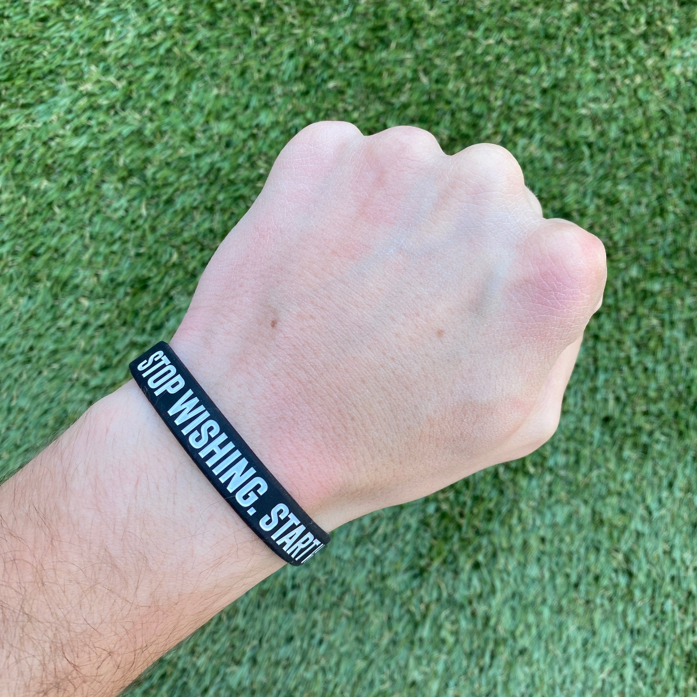 Stop Wishing. Start Working. Wristband