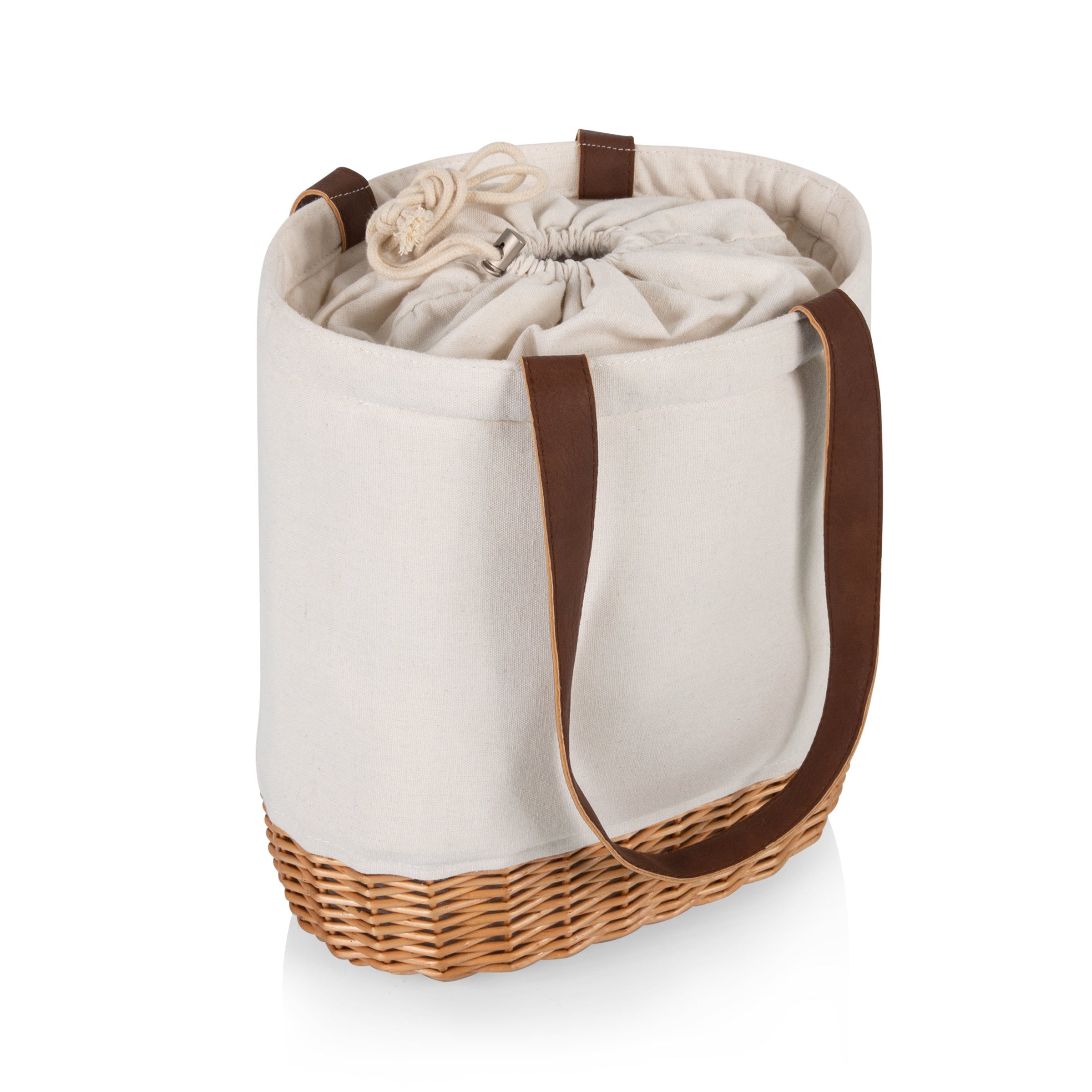 Pico Willow And Canvas Lunch Basket