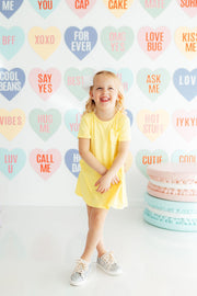 Yellow T-shirt Dress