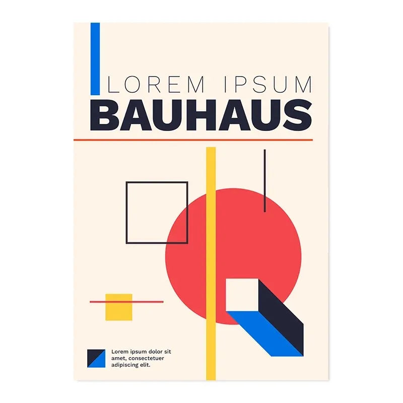 Modern Black & White Bauhaus Canvas Print