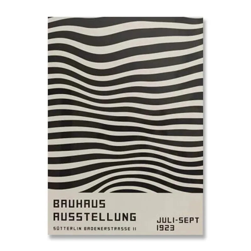 Modern Black & White Bauhaus Canvas Print