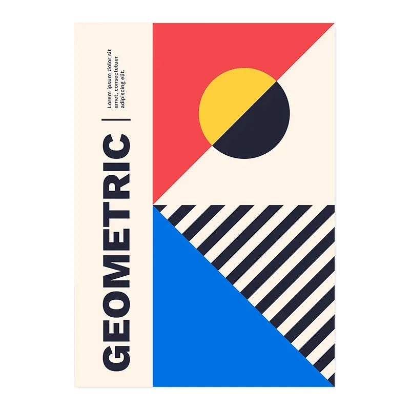 Modern Black & White Bauhaus Canvas Print