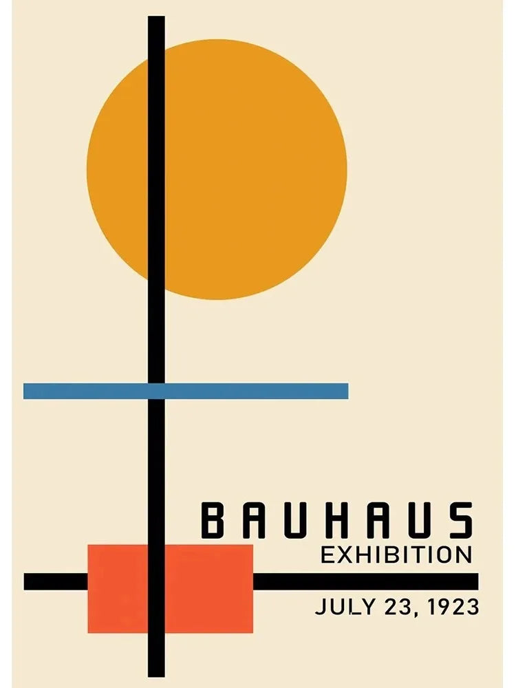 Modern Black & White Bauhaus Canvas Print