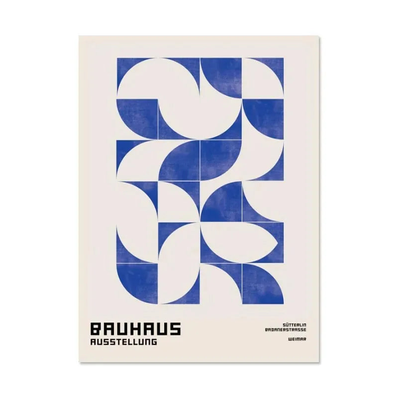 Modern Black & White Bauhaus Canvas Print