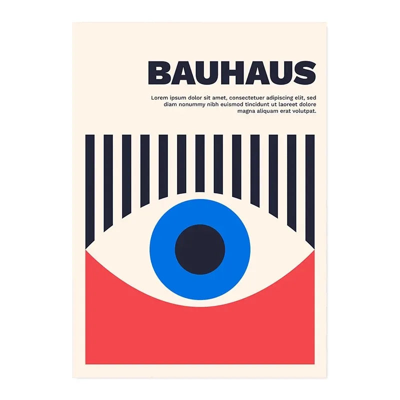 Modern Black & White Bauhaus Canvas Print