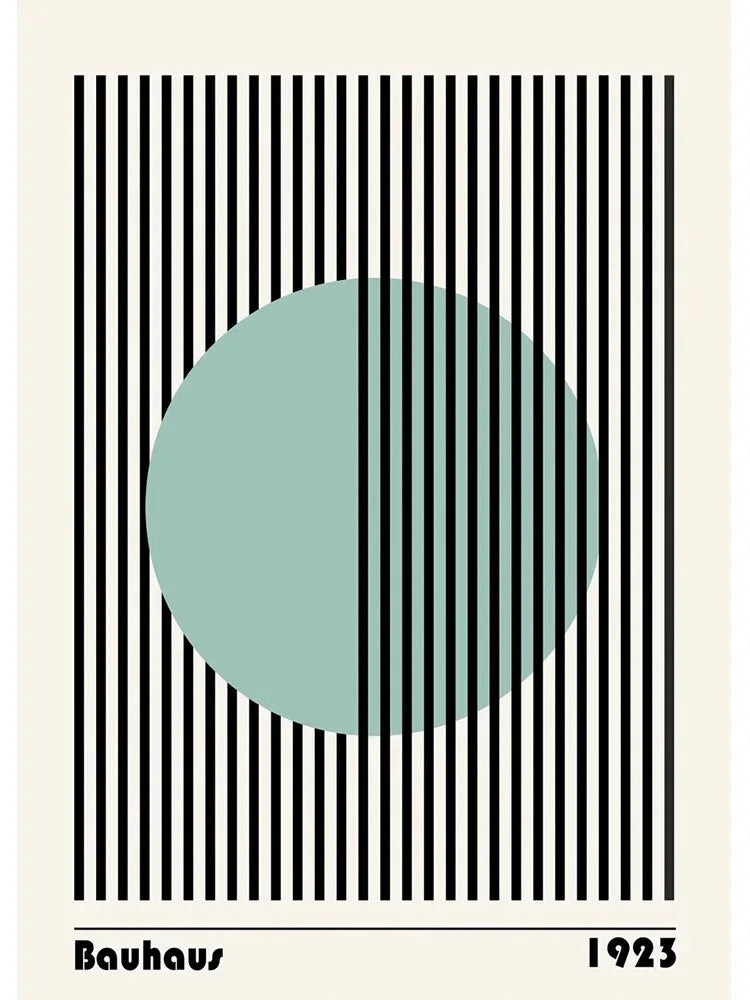 Modern Black & White Bauhaus Canvas Print