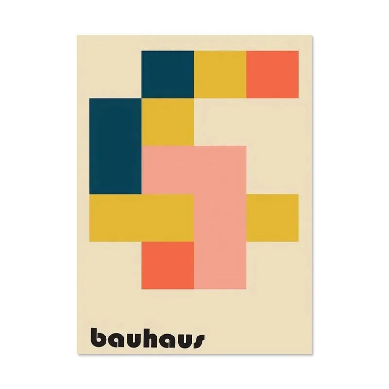 Modern Black & White Bauhaus Canvas Print