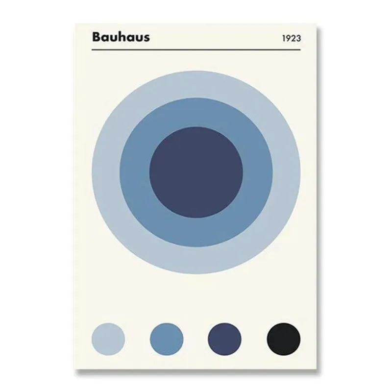Modern Black & White Bauhaus Canvas Print