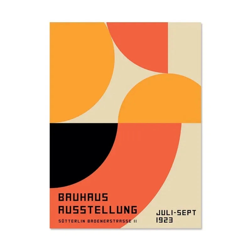Modern Black & White Bauhaus Canvas Print