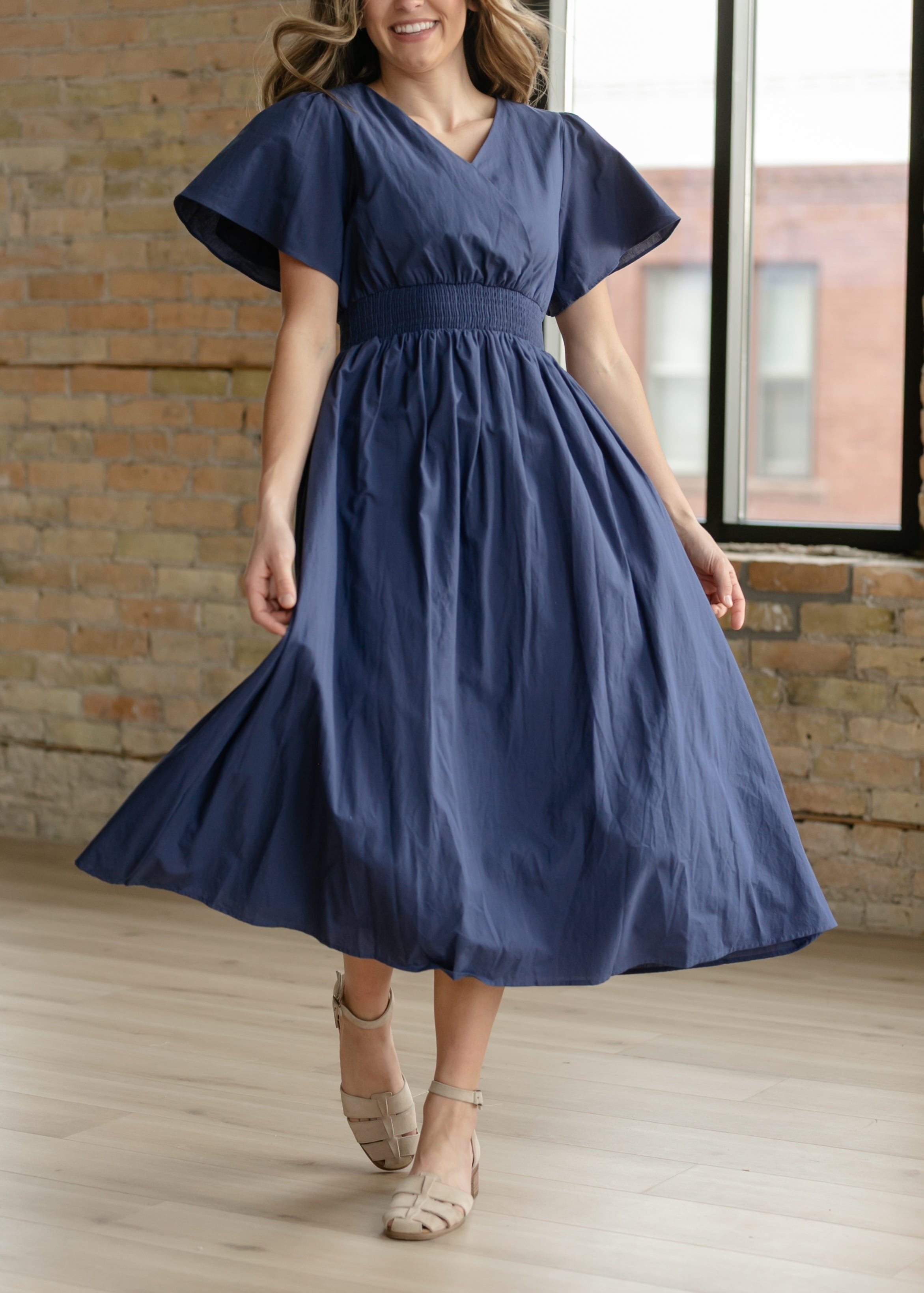 Montie Flutter Sleeve Maxi Dress