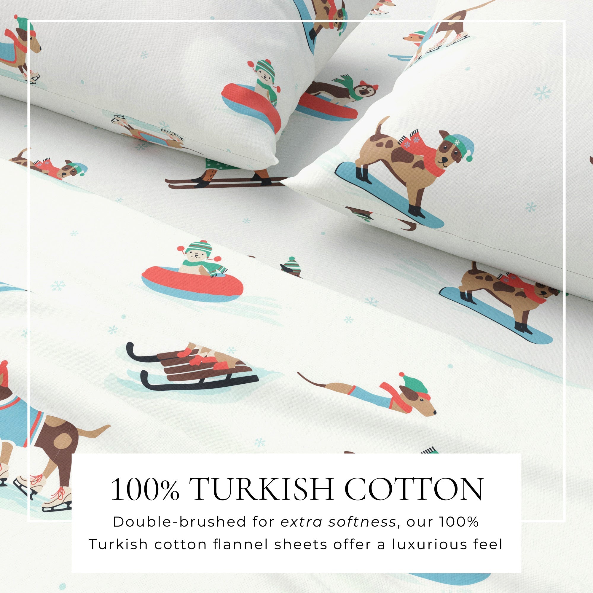 4-piece Turkish Cotton Flannel Sheet - Whittaker Collection