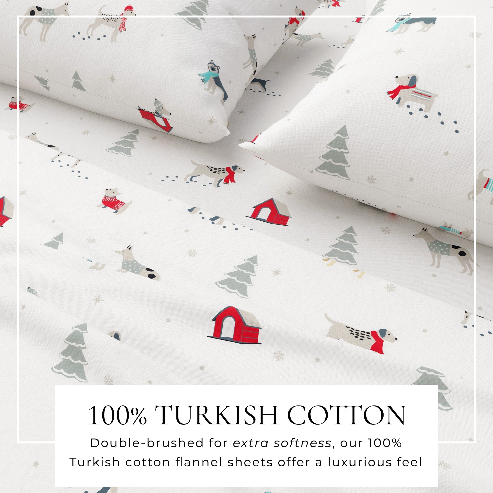 4-piece Turkish Cotton Flannel Sheet - Whittaker Collection