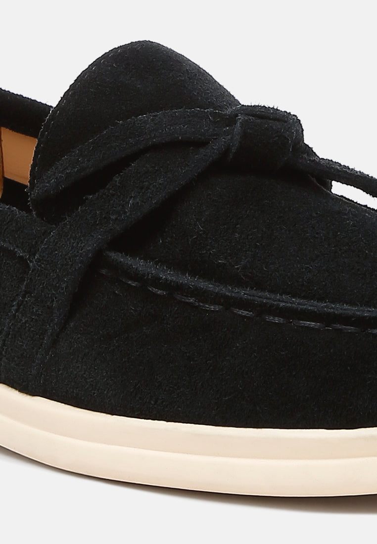 Nautica Genuine Suede Knot Detailed Loafers