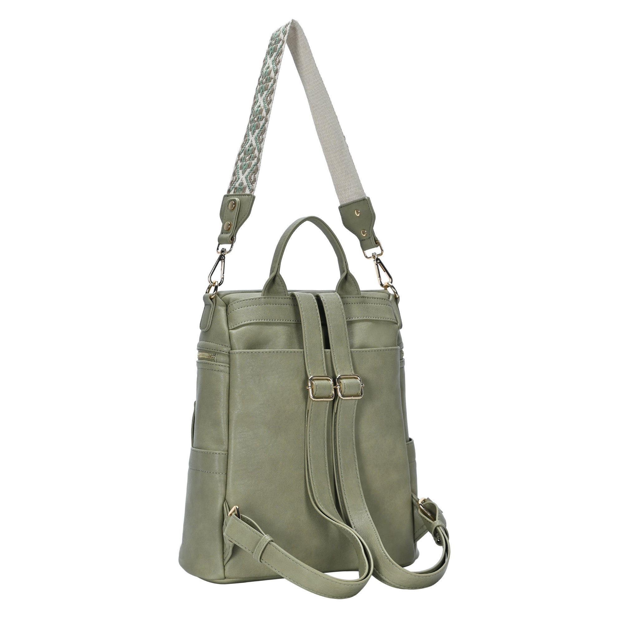 Nyra Webbing Strap Convertible Backpack Purse