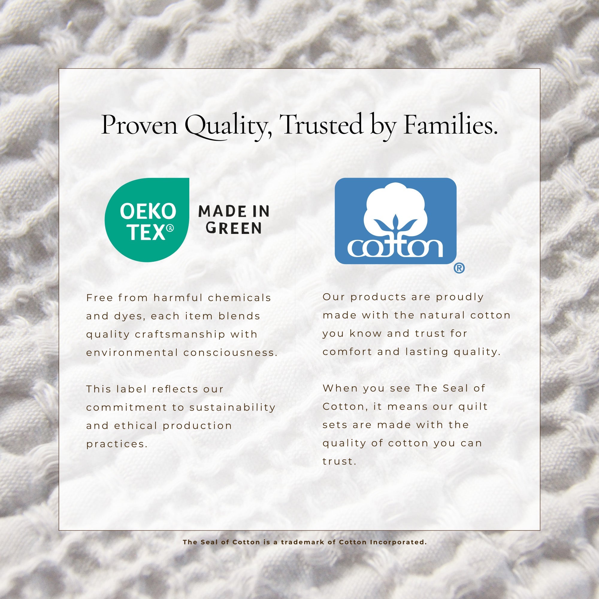 100% Cotton Honeycomb Waffle Garment Washed Quilt Set - Genevieve Collection