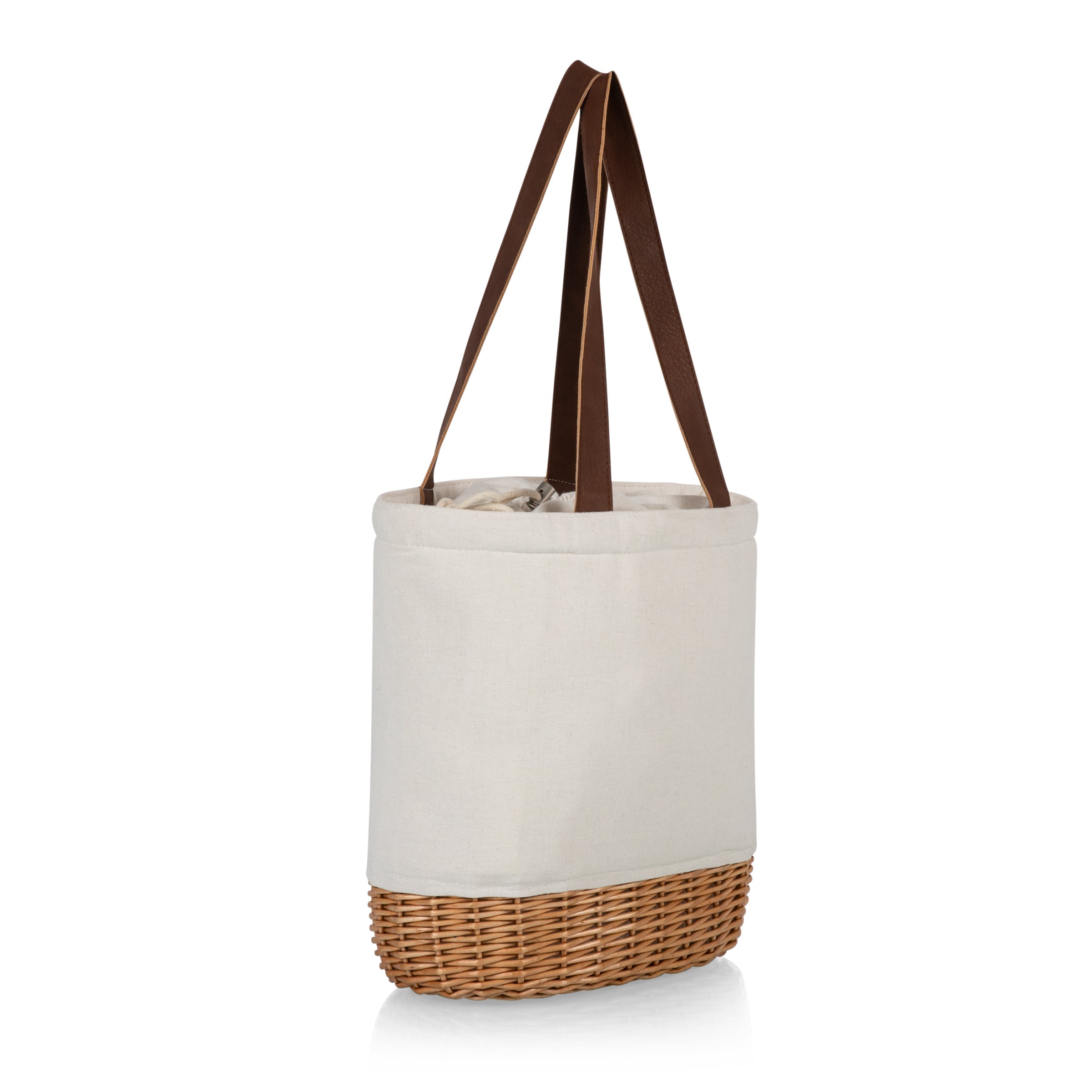 Pico Willow And Canvas Lunch Basket
