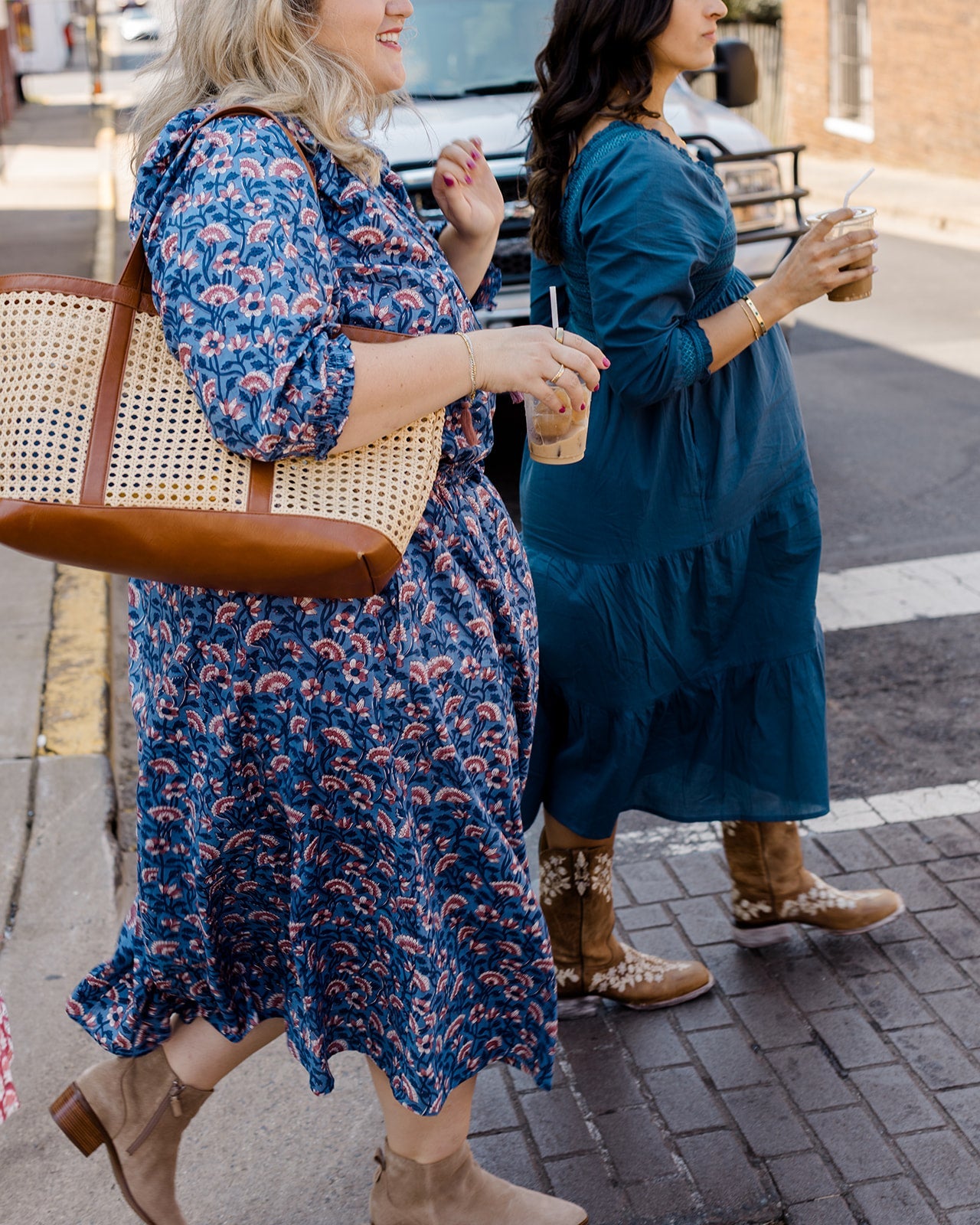The Melissa Skirt In Indigo Bloom | Includes Plus Size