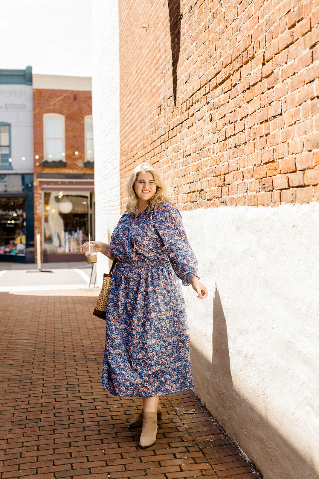 The Jess Top In Indigo Bloom | Includes Plus Size