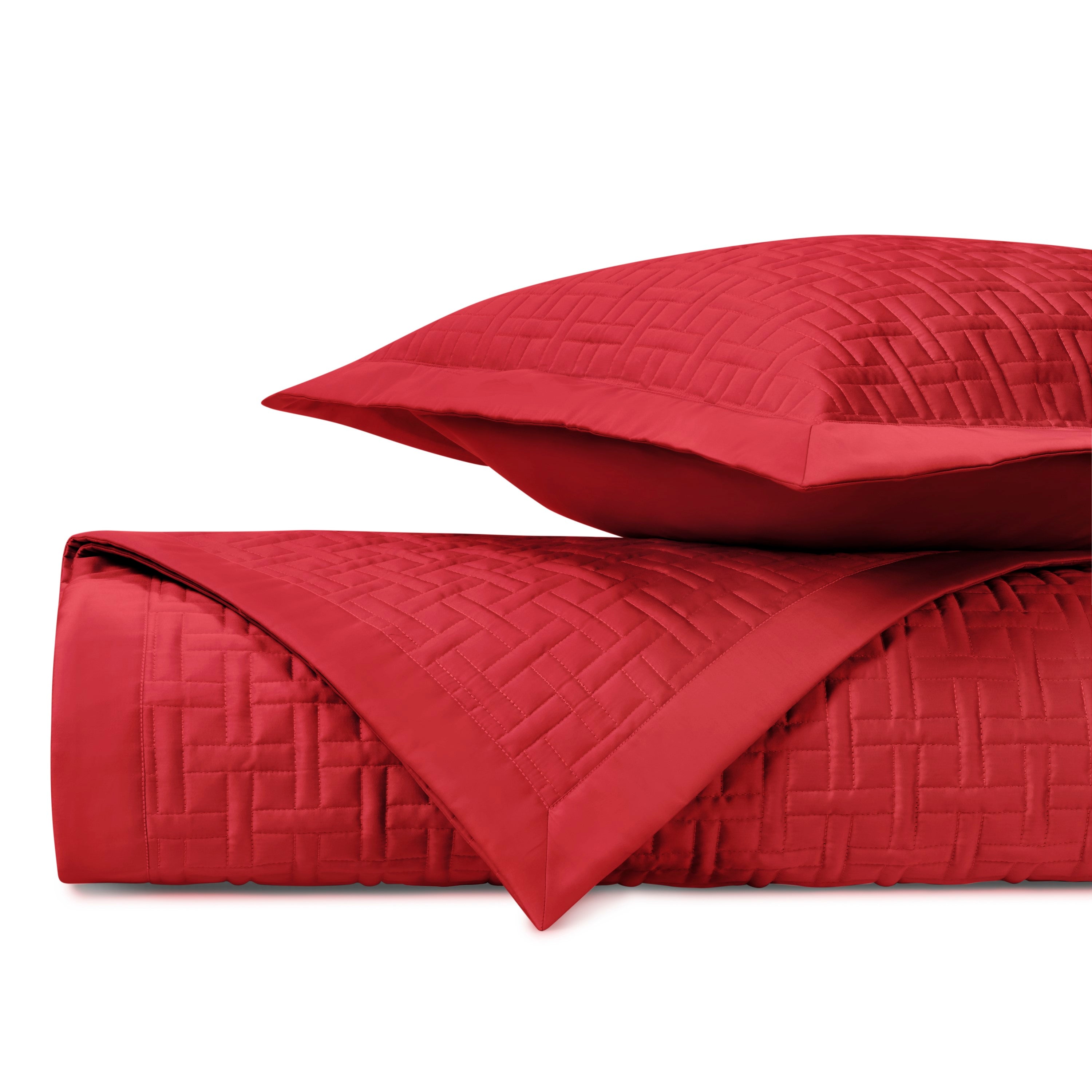 Parquet Quilted Coverlet (euro) Set