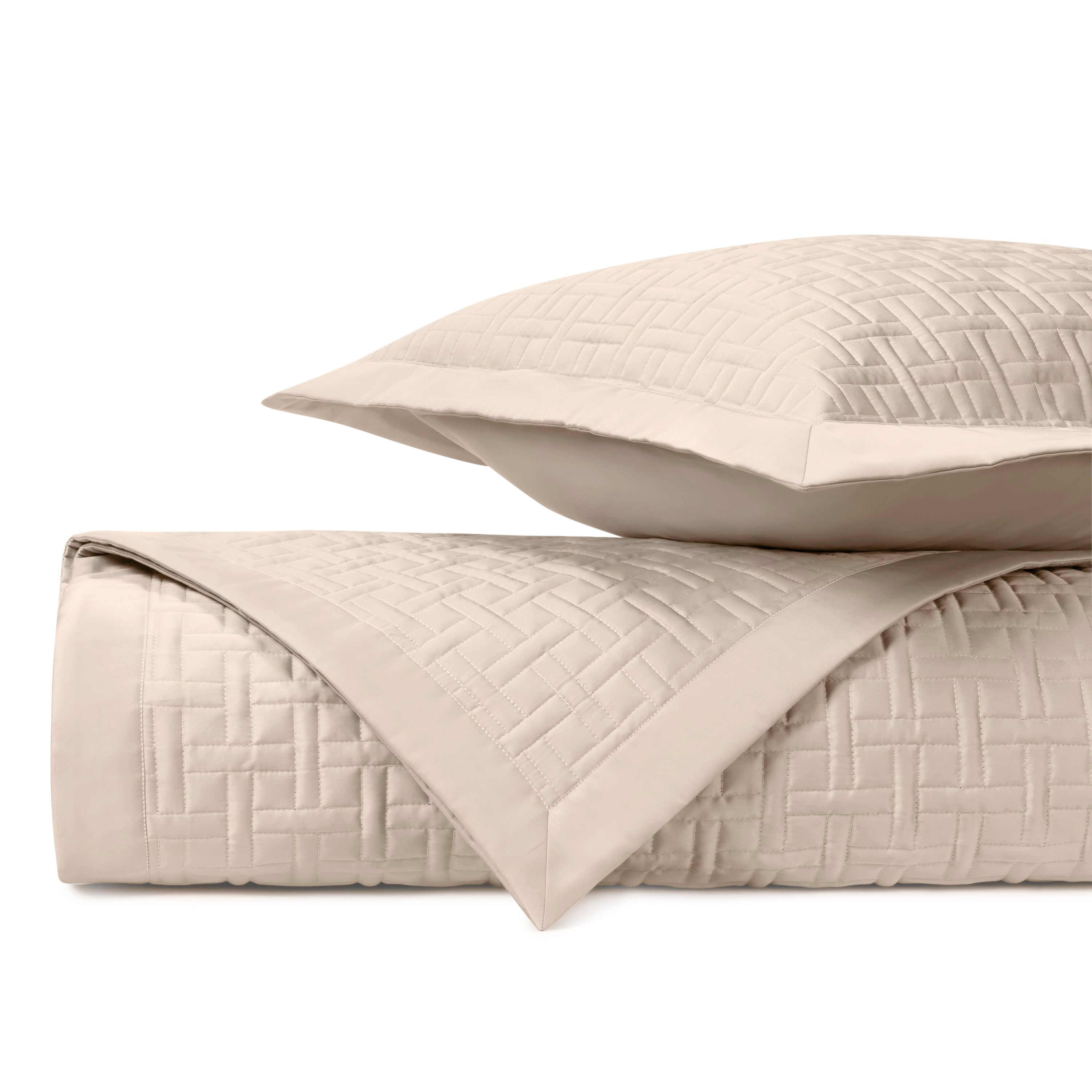Parquet Quilted Coverlet (euro) Set