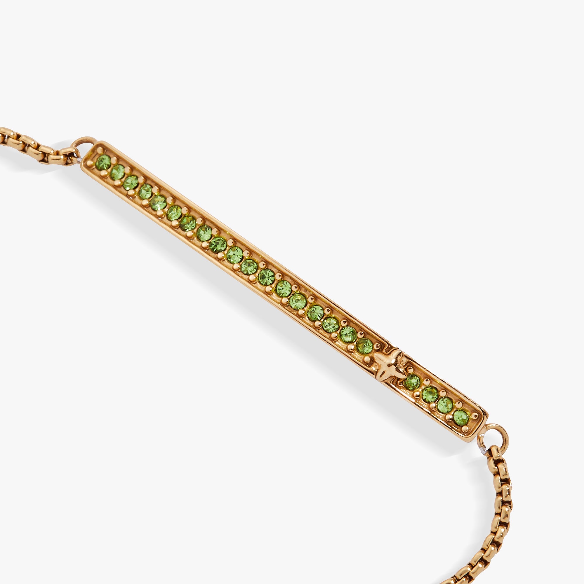 August Everyday Birthstone Pave Bolo Bracelet