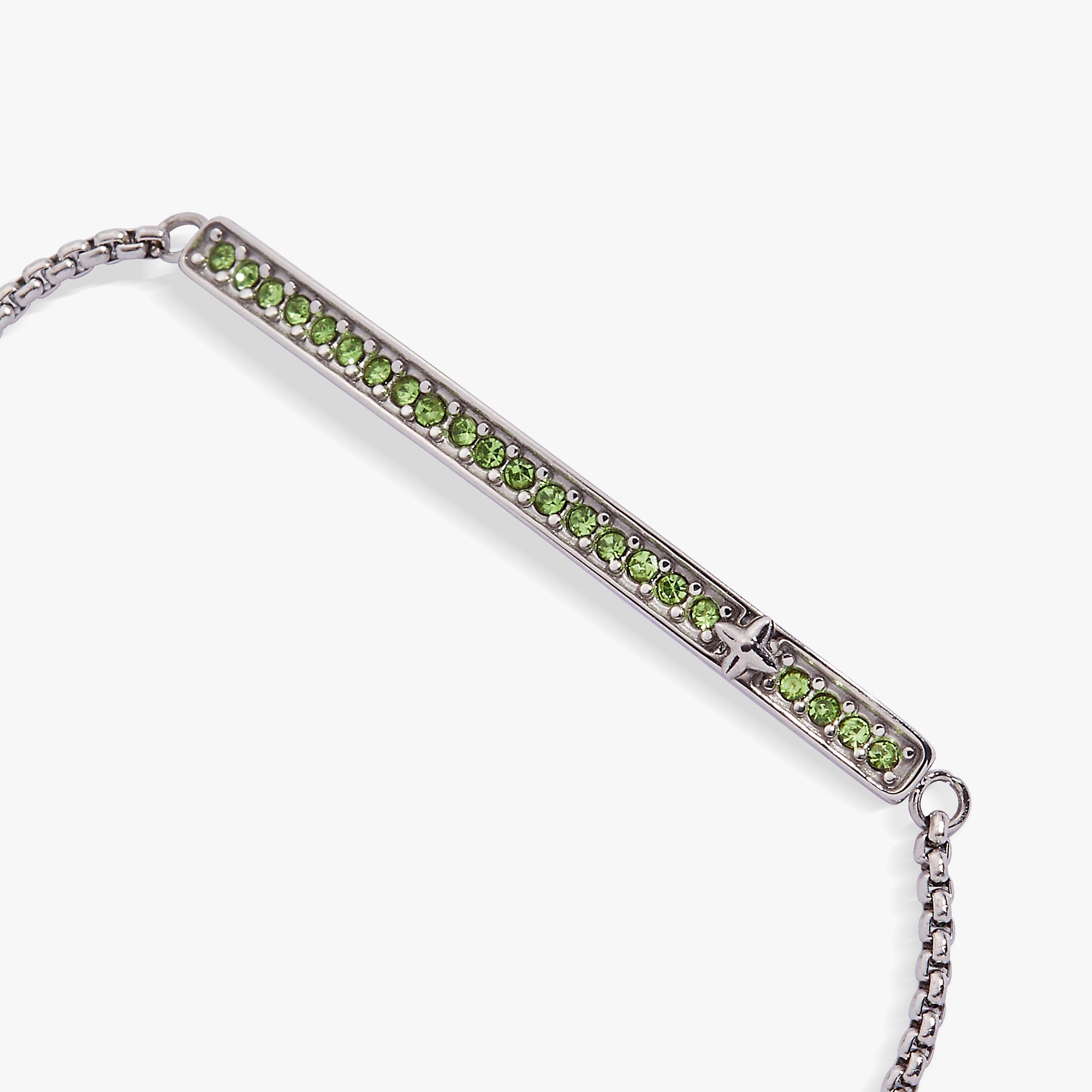 August Everyday Birthstone Pave Bolo Bracelet