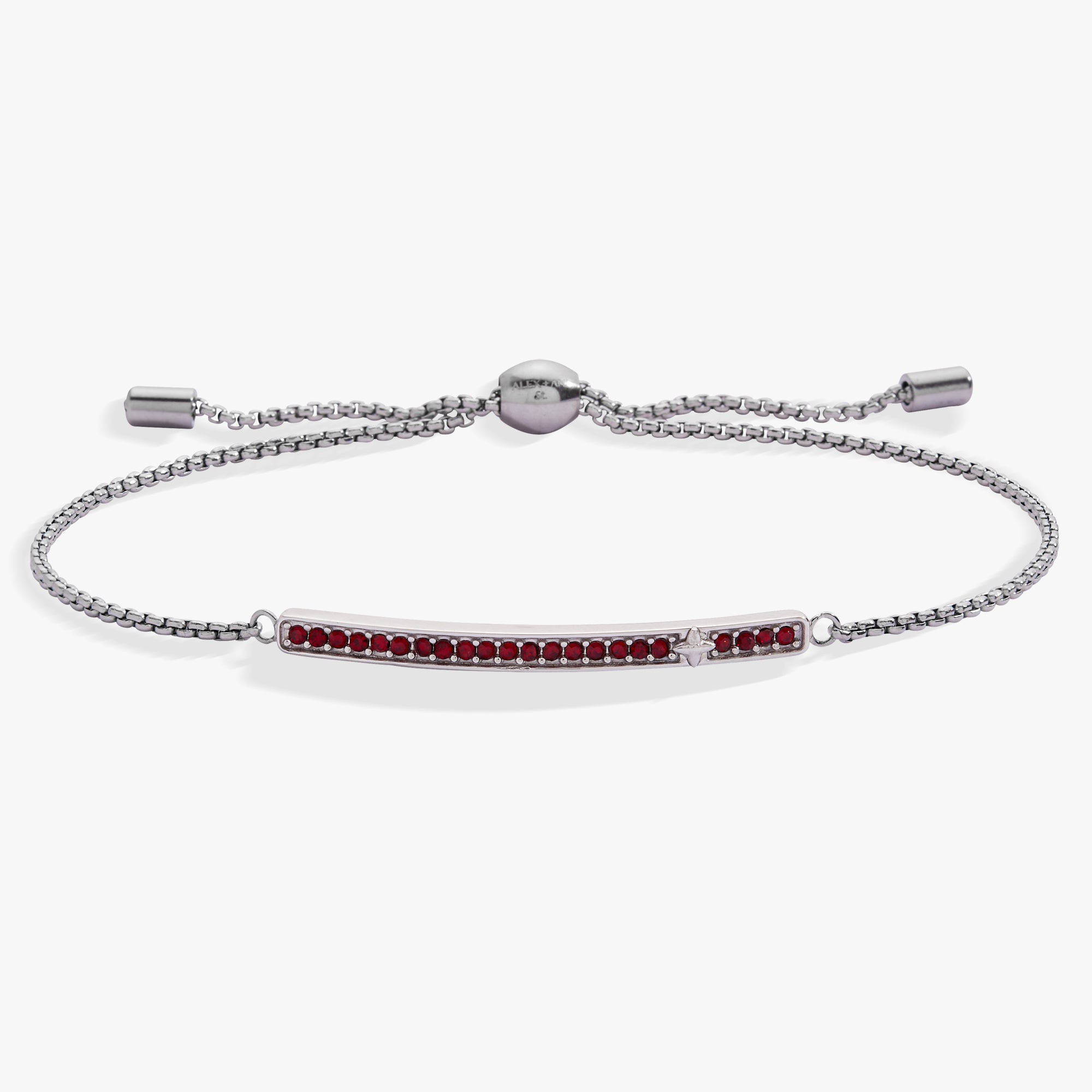 January Everyday Birthstone Pave Bolo Bracelet