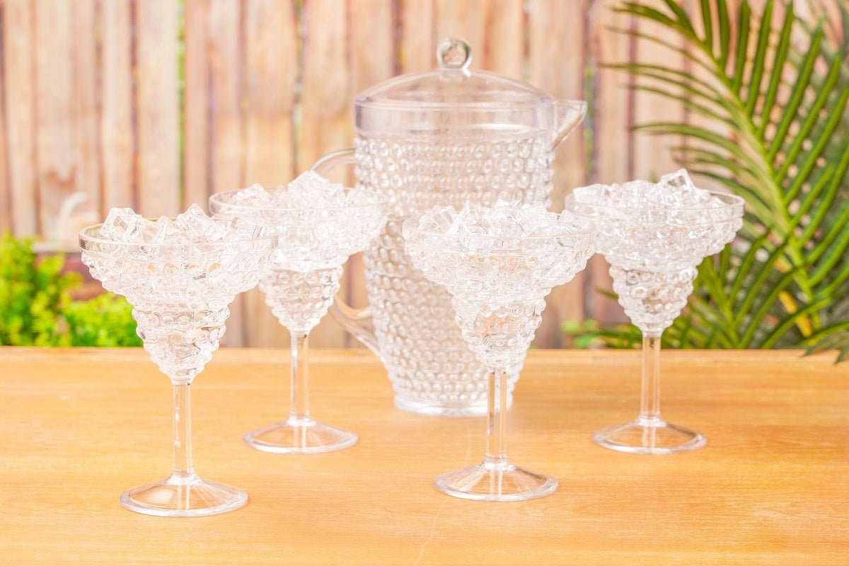 Pier 1 Emma Clear Acrylic 12 oz Margarita Glasses, Set of 4