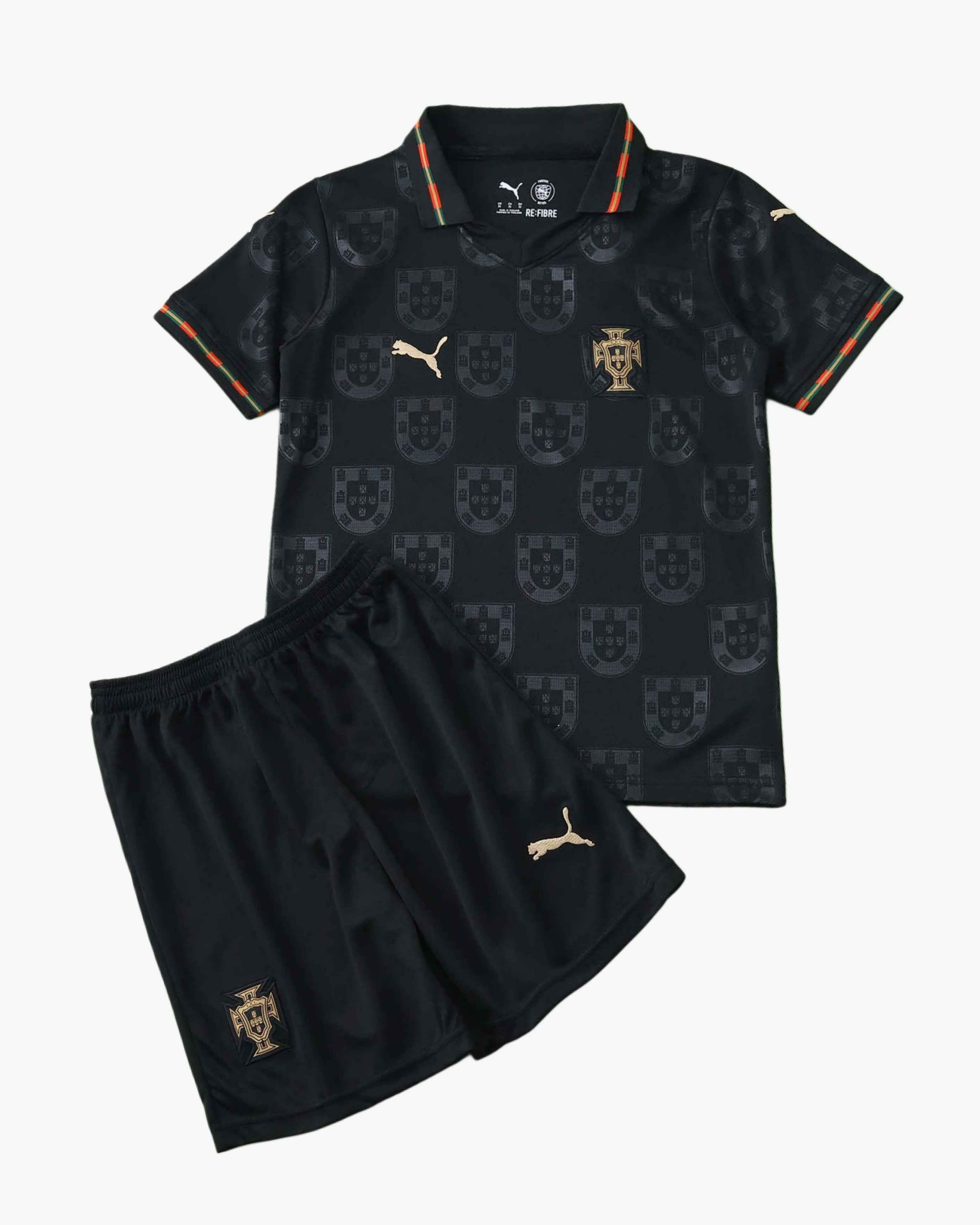 Portugal X Puma Eusebio Kids Jersey & Shorts