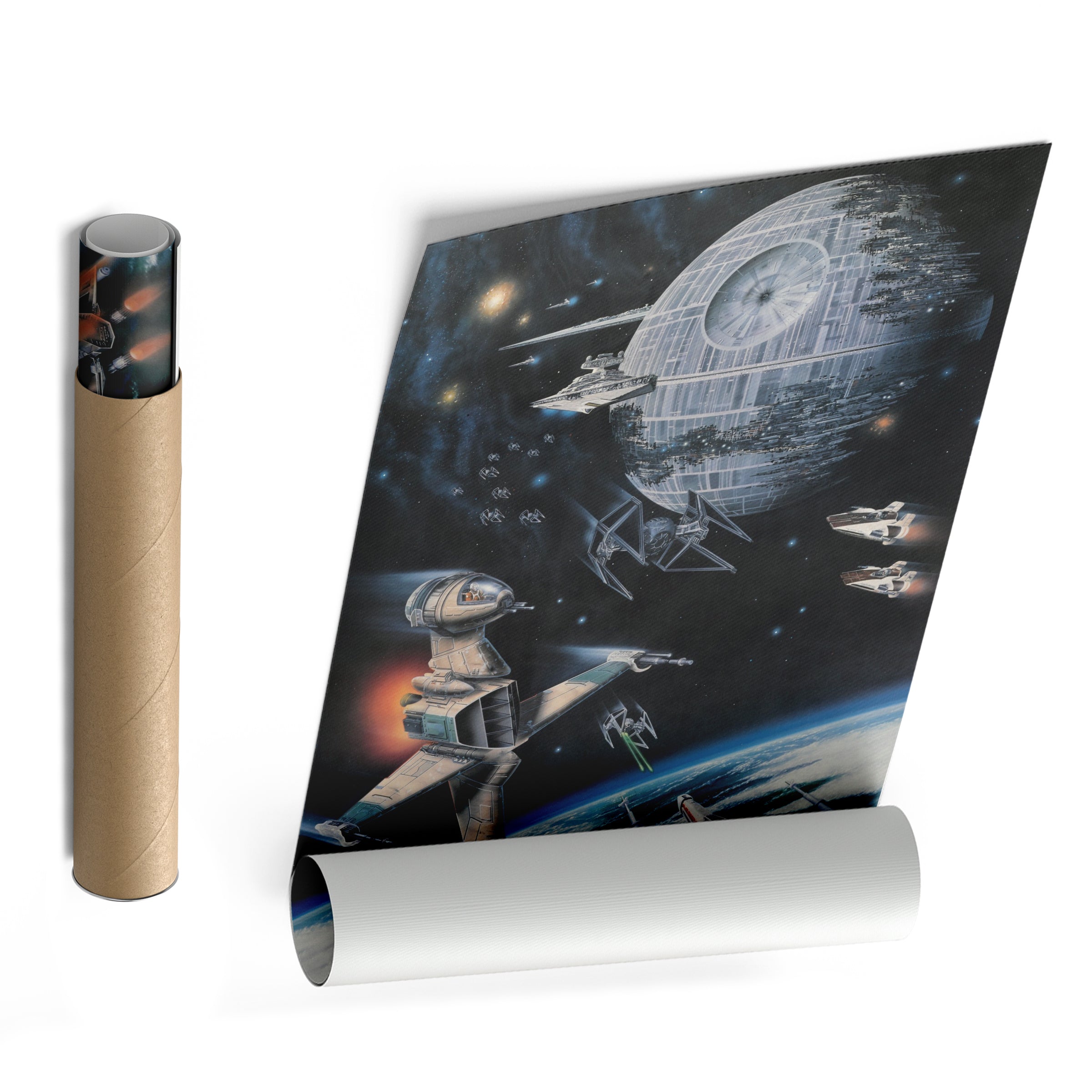 Death Star, Star Destroyer, Battle, Tie Interceptor Canvas Wall Art Decor Star Wars™ Epic Art