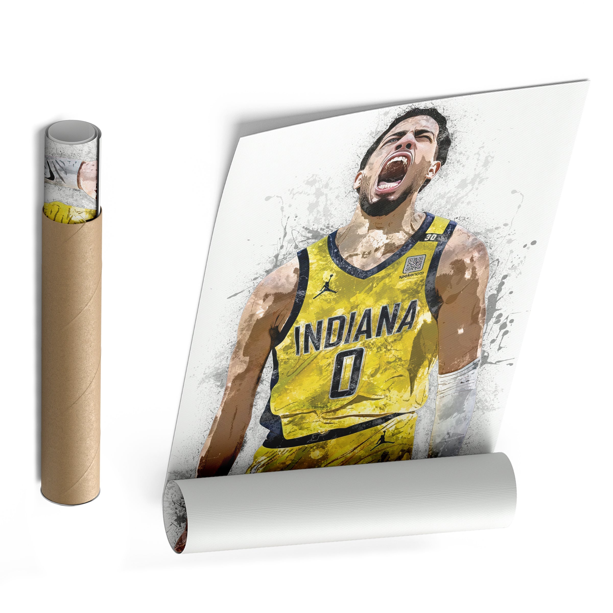 Tyrese Haliburton Canvas Art Indiana Pacers Wall Decor