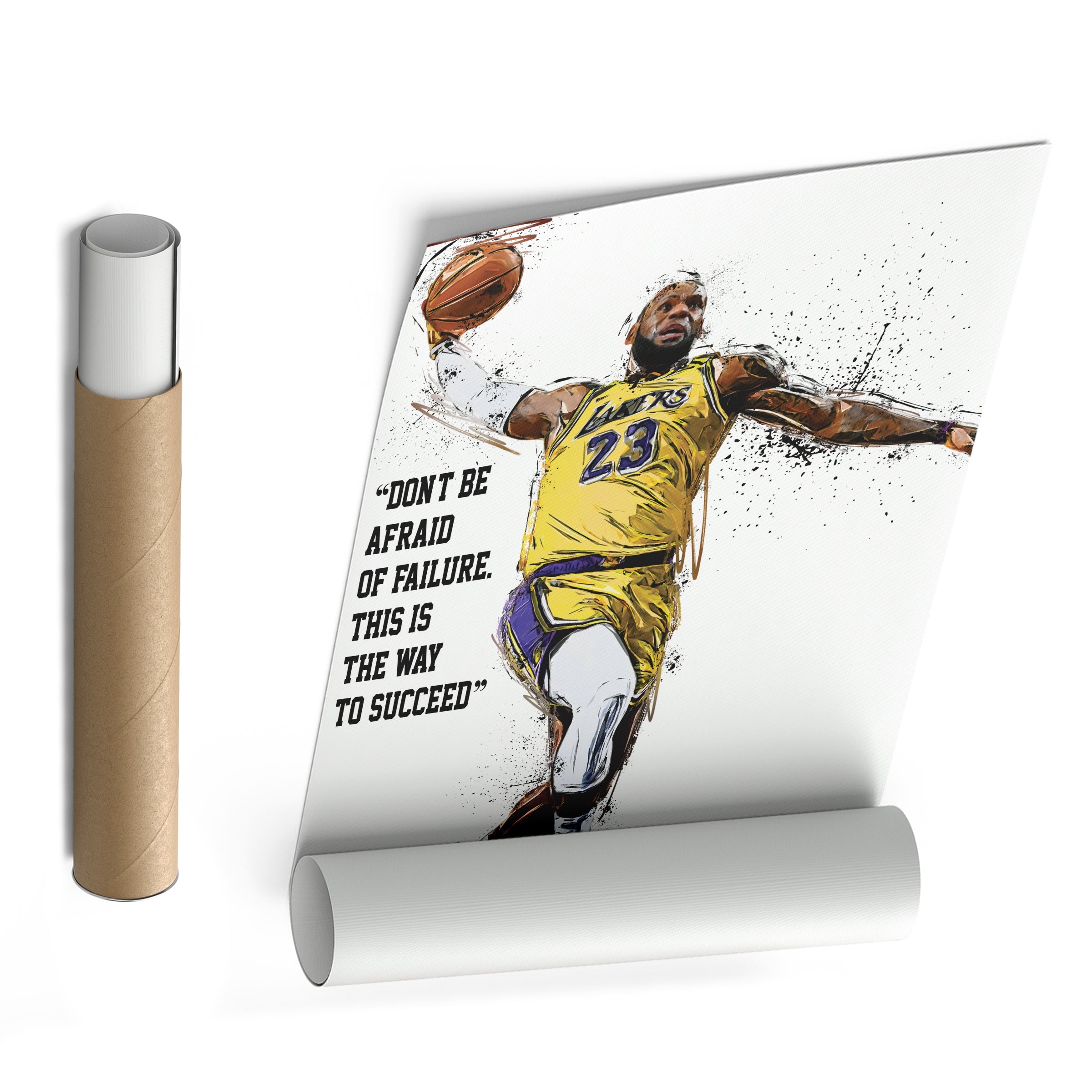 LeBron James Quote Canvas Art Lakers Wall Decor