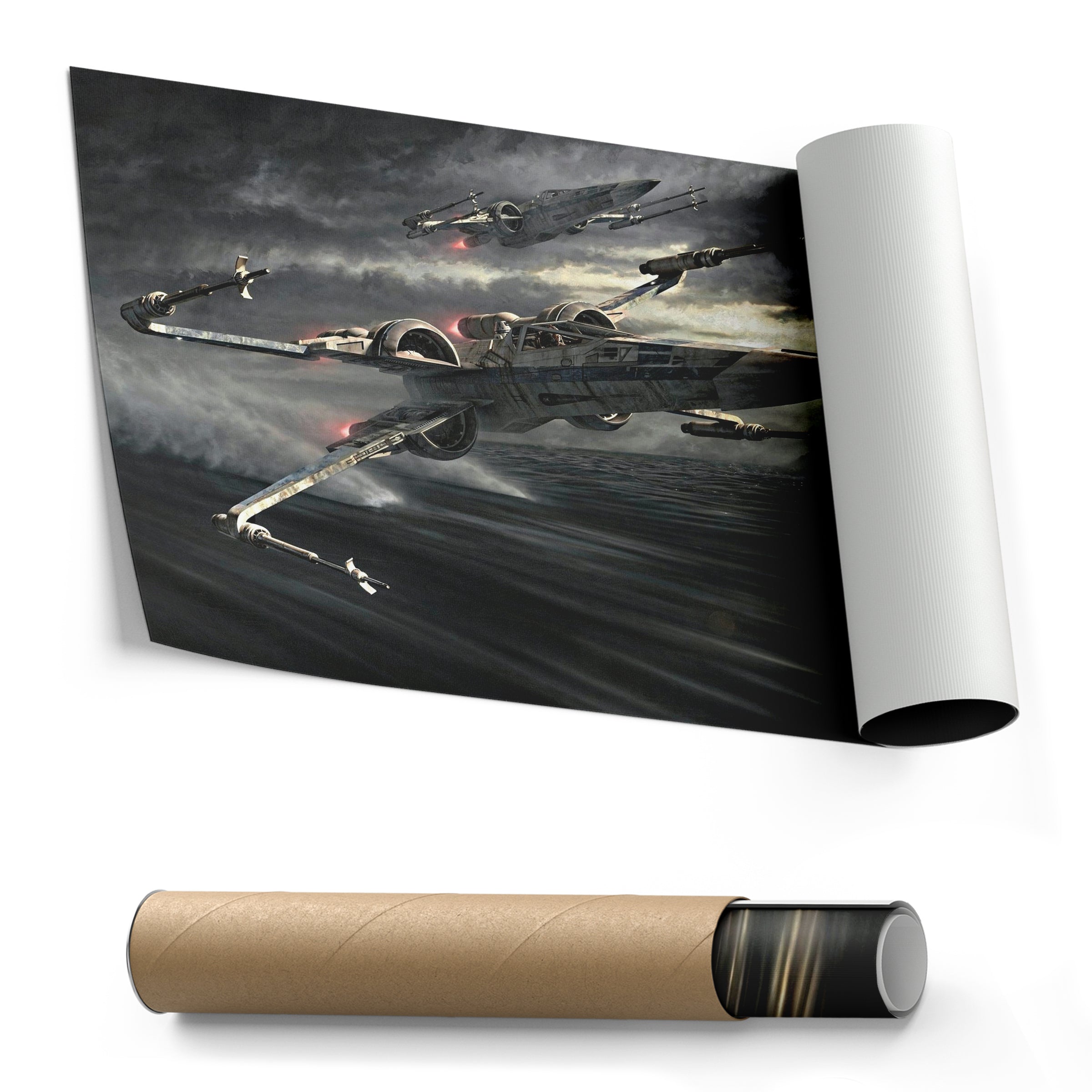 Star Wars Episode The Force Awakens X-wing Canvas Art - Movie Decor
