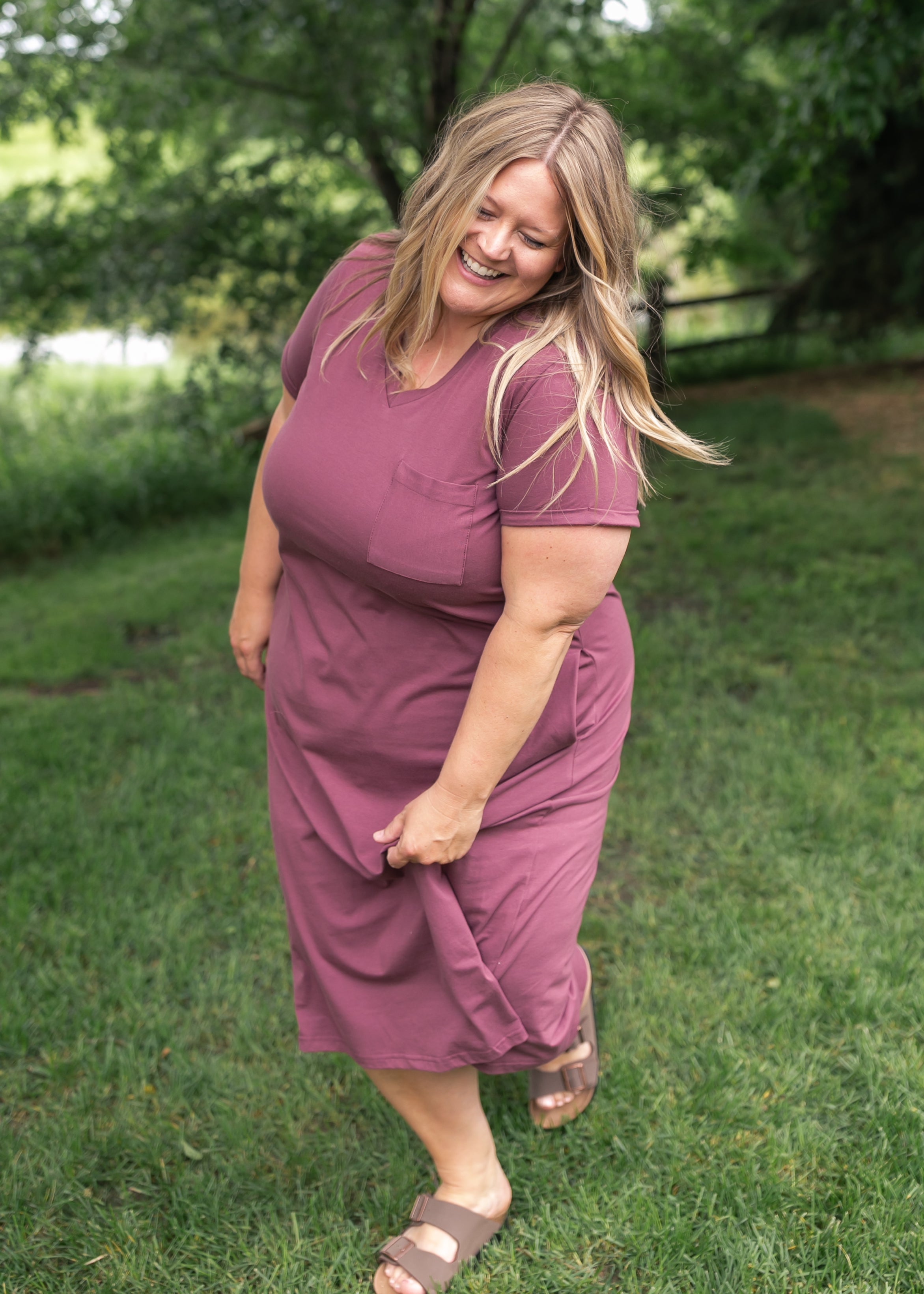 Finley V-neck T-shirt Dress | Includes Plus Size
