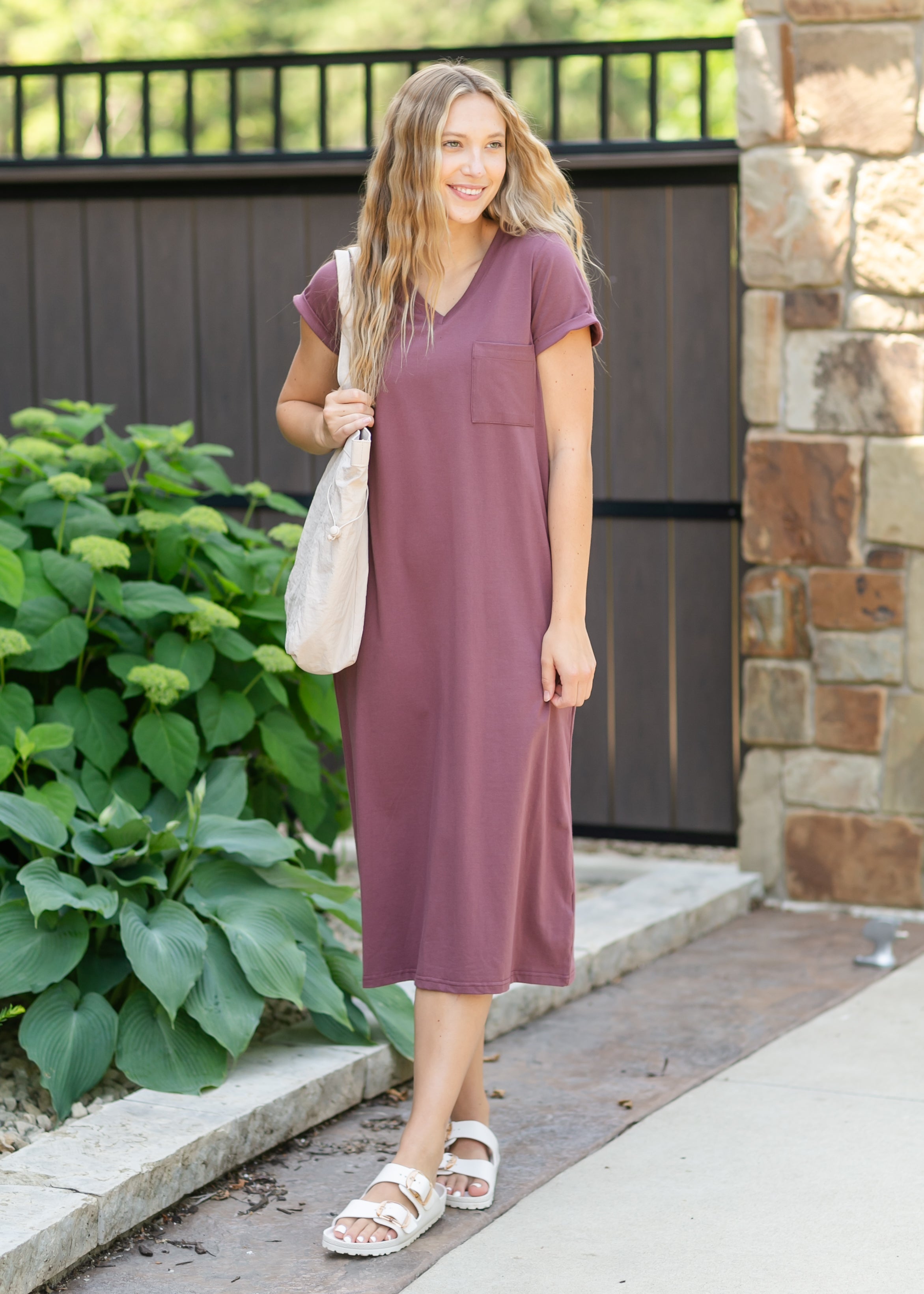 Finley V-neck T-shirt Dress | Includes Plus Size