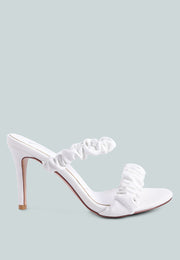 Qualie Ruched Strap Stiletto Sandals